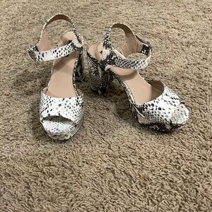 Snake skin heels
